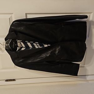 Authentic Kenneth Cole women's leather jacket blazer suit coat size Medium